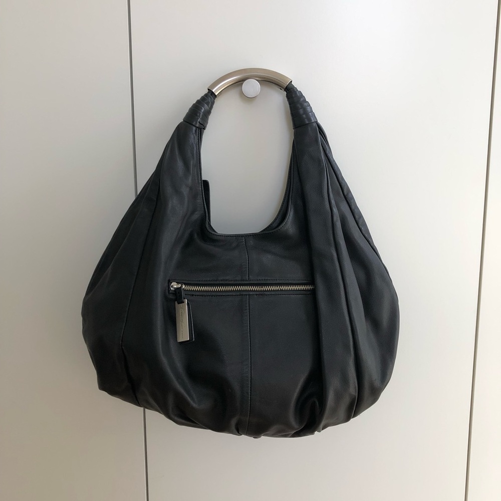 Kenneth Cole Black Leather Hobo Bag - GUC!